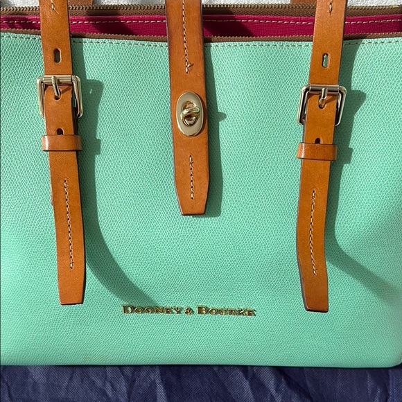 Dooney & Bourke Claremont Miller Leather Seafoam Green Purse. Great Condition. - Picture 2 of 16
